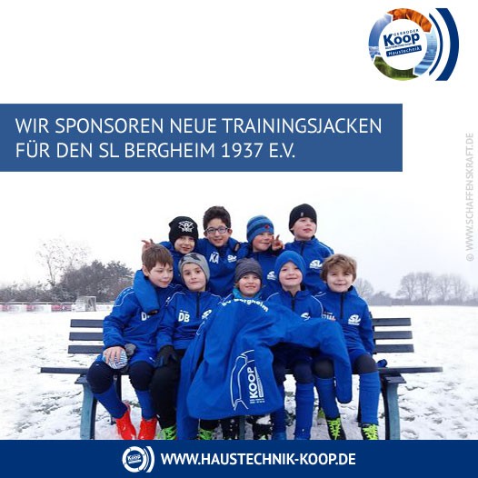 WIR SPONSOREN NEUE TRAININGSJACKEN FÜR DEN SL BERGHEIM 1937 E.V.