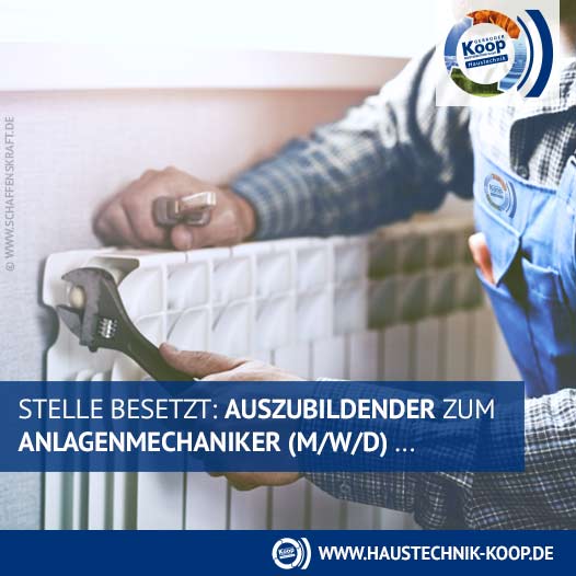 STELLE BESETZT: AUSZUBILDENDER ZUM ANLAGENMECHANIKER (M/W/D) ...